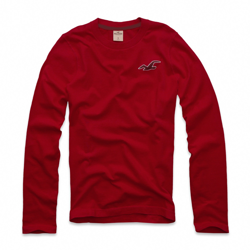 Hollister Hombres De Cuello Redondo Largo Remera HCO3765